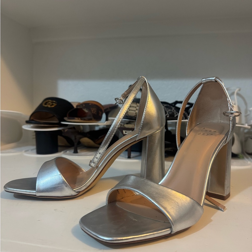 Elegant Silver Women's Heels
